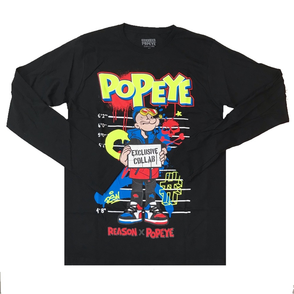 Men’s “Popeye” long sleeve tee. Size M.